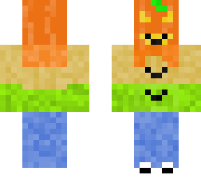 litthle carved pumpkin man