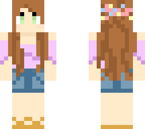 flower crown brunette