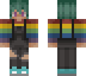 rainbow overalls boy