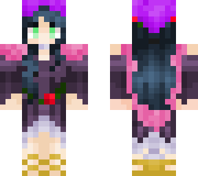 rose witch with cape