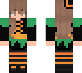 *.* happy halloween - orange-green witch *.*