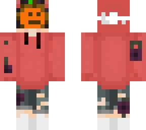 red skin but tried to make it spoopy