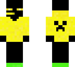 yellow enderman hoodie with headphones