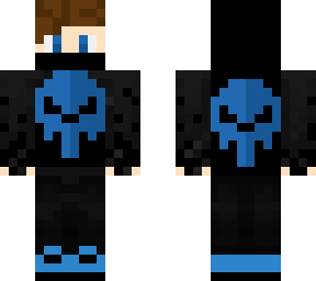 blue red skull gamer