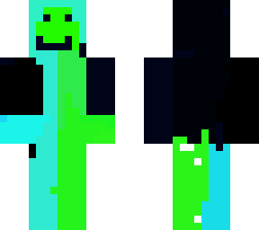 green and blue monster