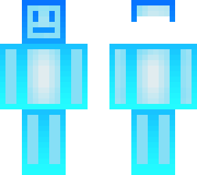 neon cube man