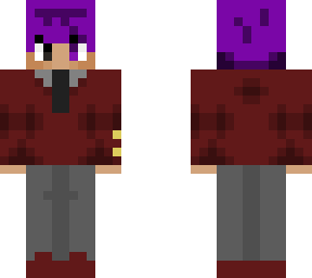purple awesome dude wearing school clothes