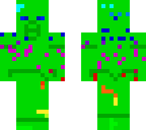 reverse in costume (green dye)