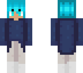 the blue haired person