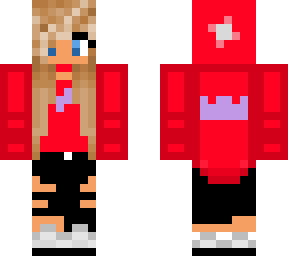 girl with red hoodie