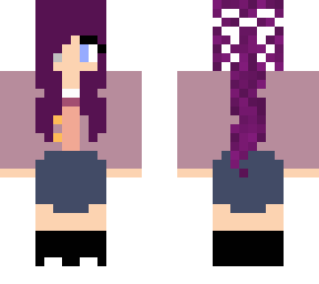 little girl purple hair
