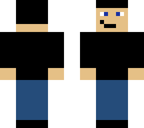 man in black shirt and blue jeans