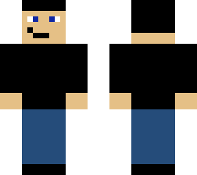 man in black shirt and blue jeans