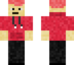 red hair red hoodie black pants