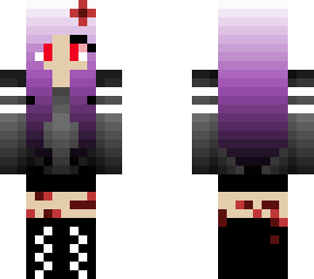 white to pink hair girl