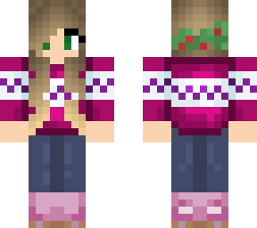 cute girl in christmas sweater