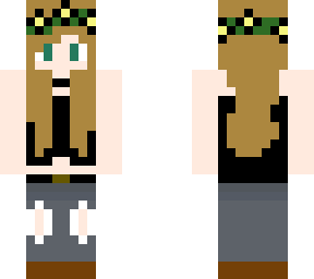 girl with black flower crown