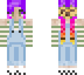 rainbow hair with braids