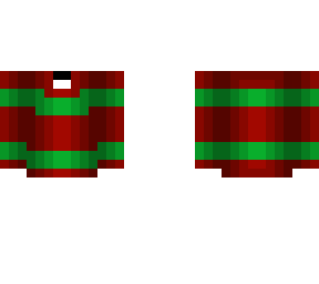 red christmas sweater - green stripes - ob