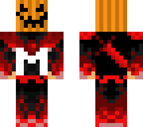 red ninja with pumkin face