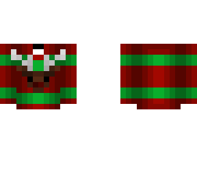 reindeer christmas sweater - red and green - ob