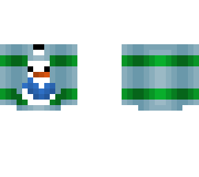 light blue and green christmas snowman sweater - ob