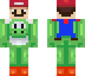 mario riding yoshi