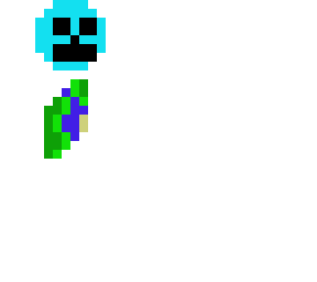 minecraft map person (with diamond block face)