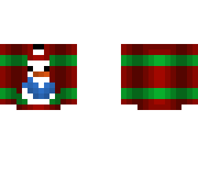 red and green christmas sweater - snowman - ob