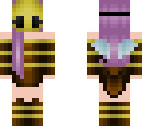 bumble bee costume - pink hair - wings and mask