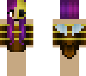 bumble bee halloween outfit - galaxy hair
