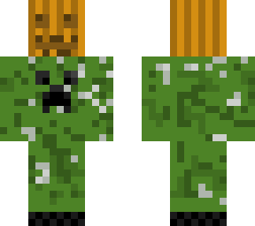 creeper with pumpkin