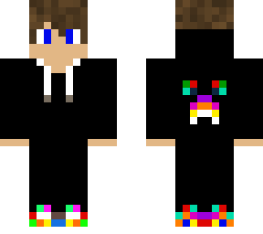 multi-coloured creeper hoodie skin