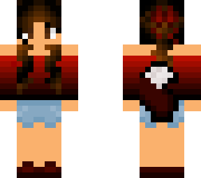cute red werewolf girl with brown hair