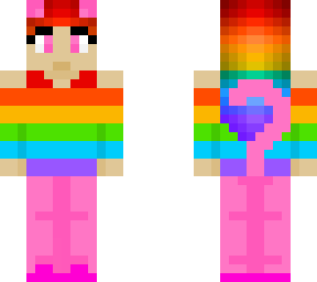rainbow cat girl