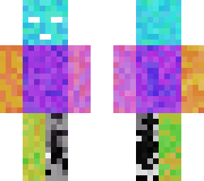 skin mixed into the same colors in each section