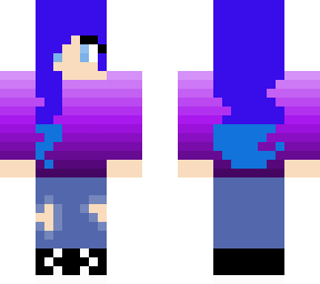 cool girl blue hair