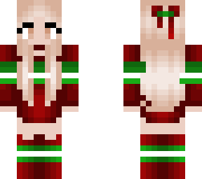 peachy hair - red green and white stripes