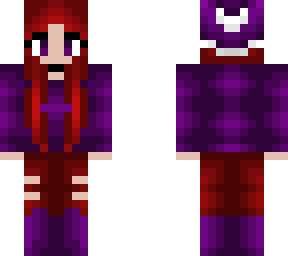christmas - purple and red - redhead with purple hat