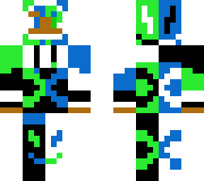 green blue x