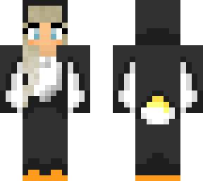 blonde girl penguin onesie 2