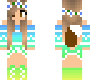cute summer wolf girl
