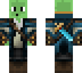 slime steampunk blue whit face