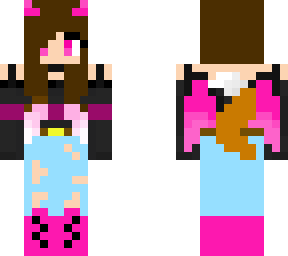 wolf/demon girl with brown hair
