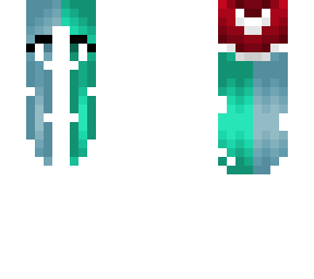 christmas - pastel sky blue and cyan hair - santa hat base