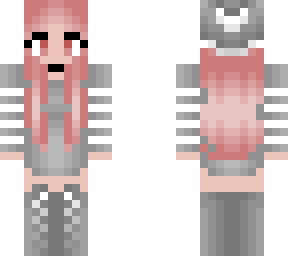 christmas - snow white and silver outfit - pink hair