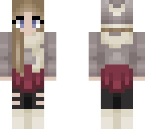 christmas - sweater with hat and scarf - dirty blonde, purple eyes