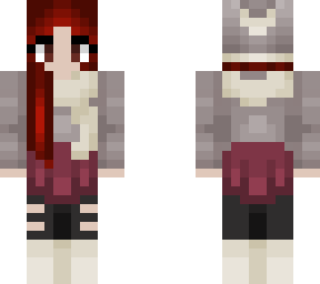 christmas - sweater with hat and scarf - red head, brown eyes
