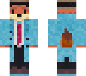 fox in blue suit