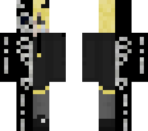 half skeleton boy blonde